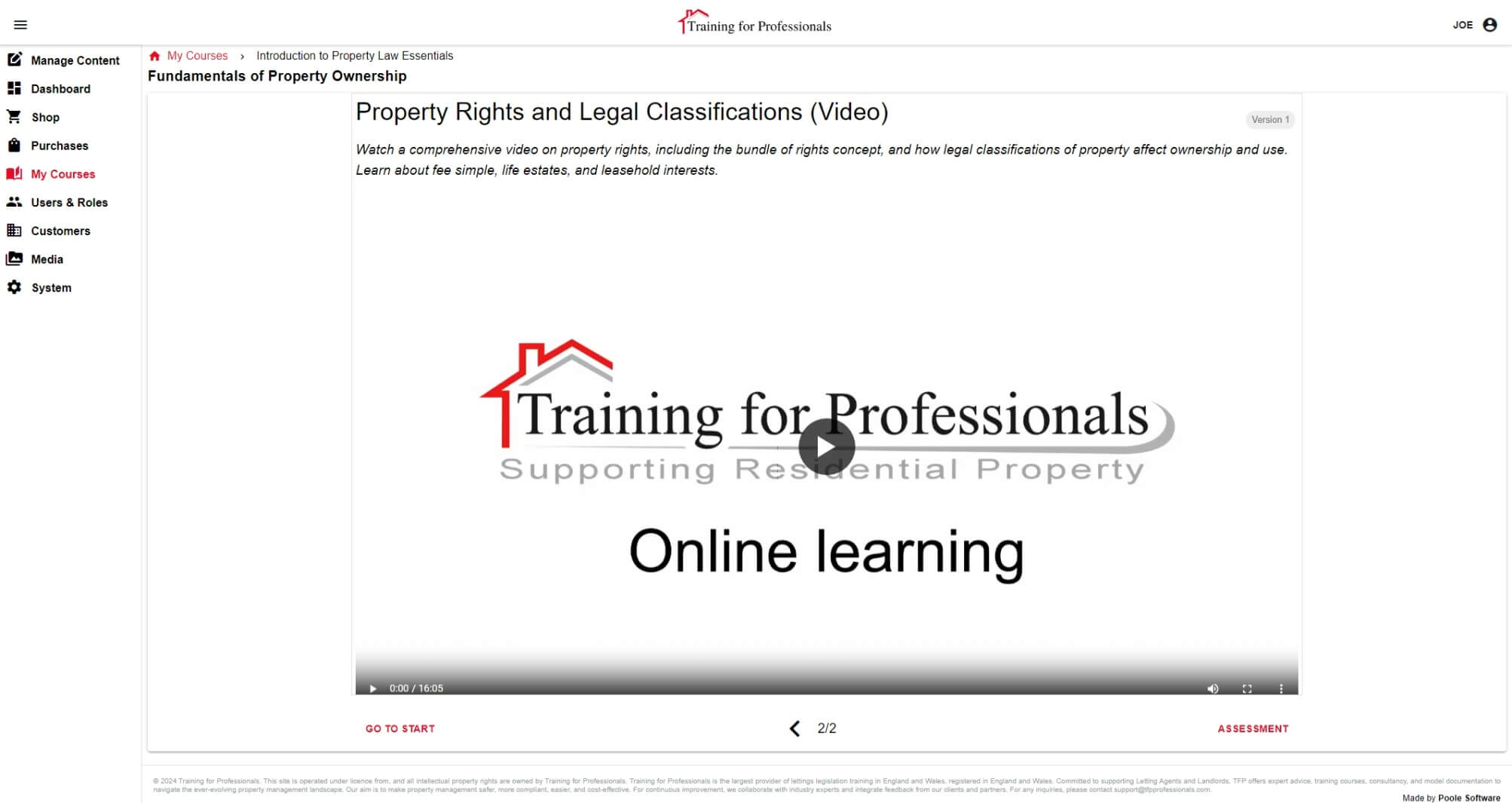Online learning platform lesson image
