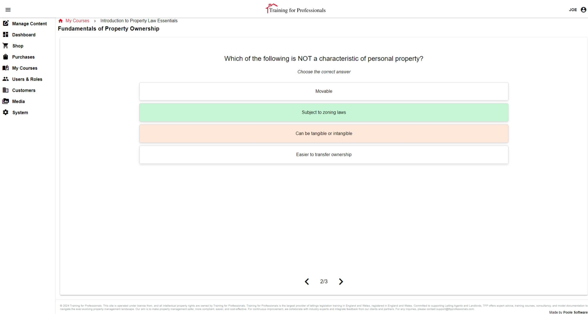 Online learning platform assessment questions image